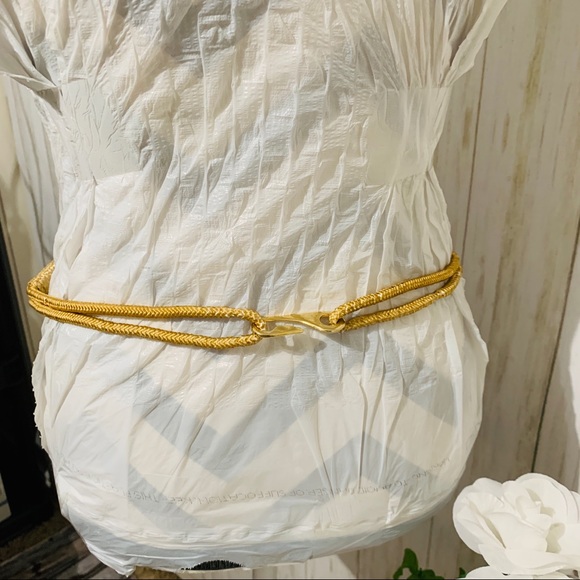 Vtg Macrame Embellishment Boho Belt Size Medium - Picture 6 of 6